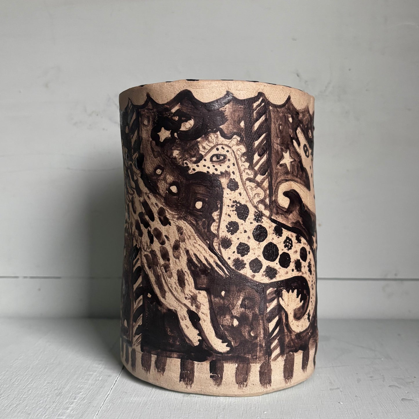Animal Carousel vase/vessel