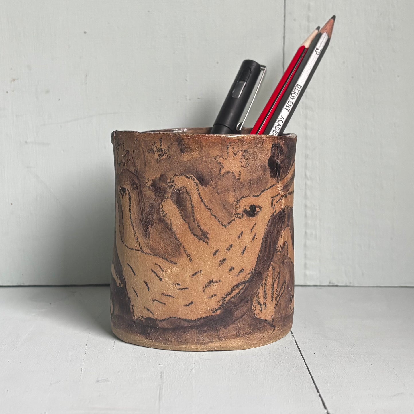 Bunny dance pot/vase/vessel