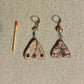 Moth and pearl earrings