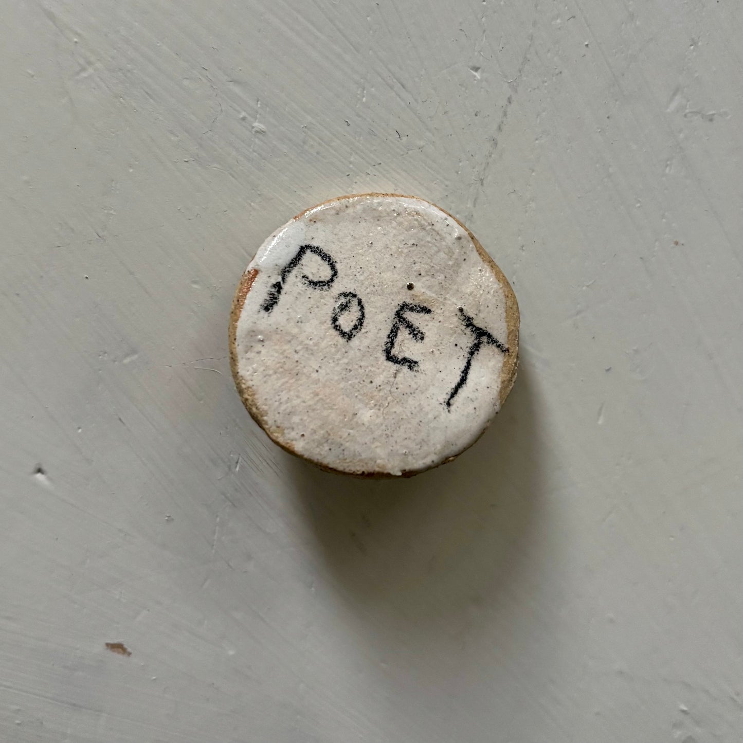 Badge - ceramics- poet