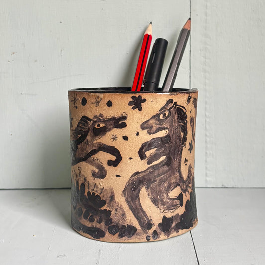 Wild horse dance pot/vase/vessel
