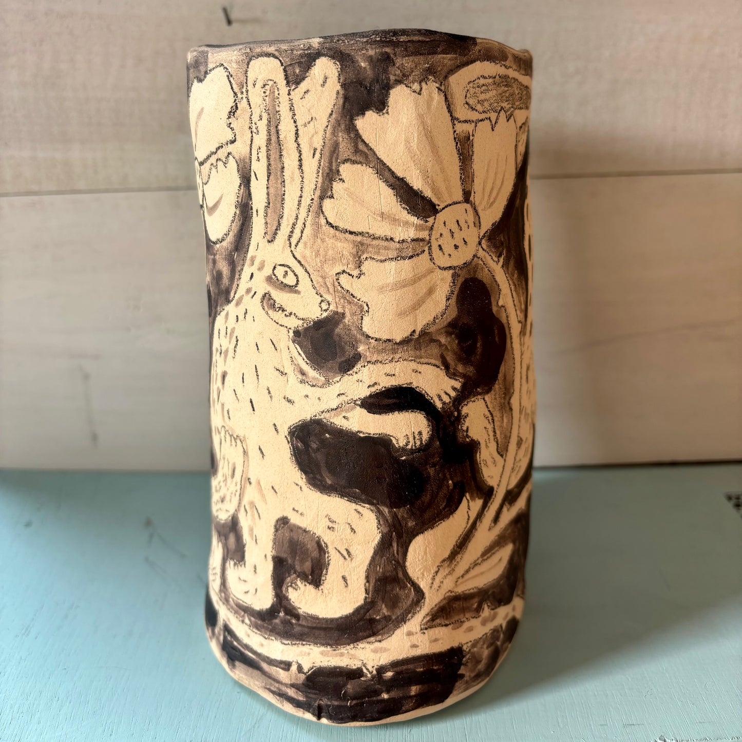 Bunny themed pot/vase/vessel