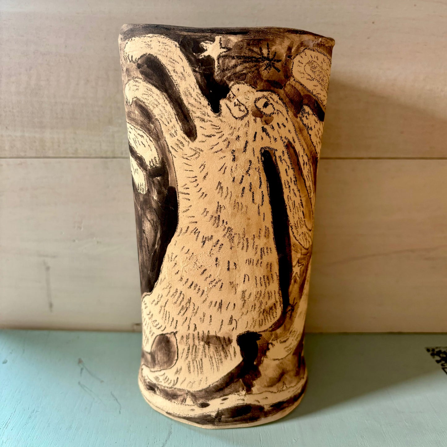 Bunny themed pot/vase/vessel