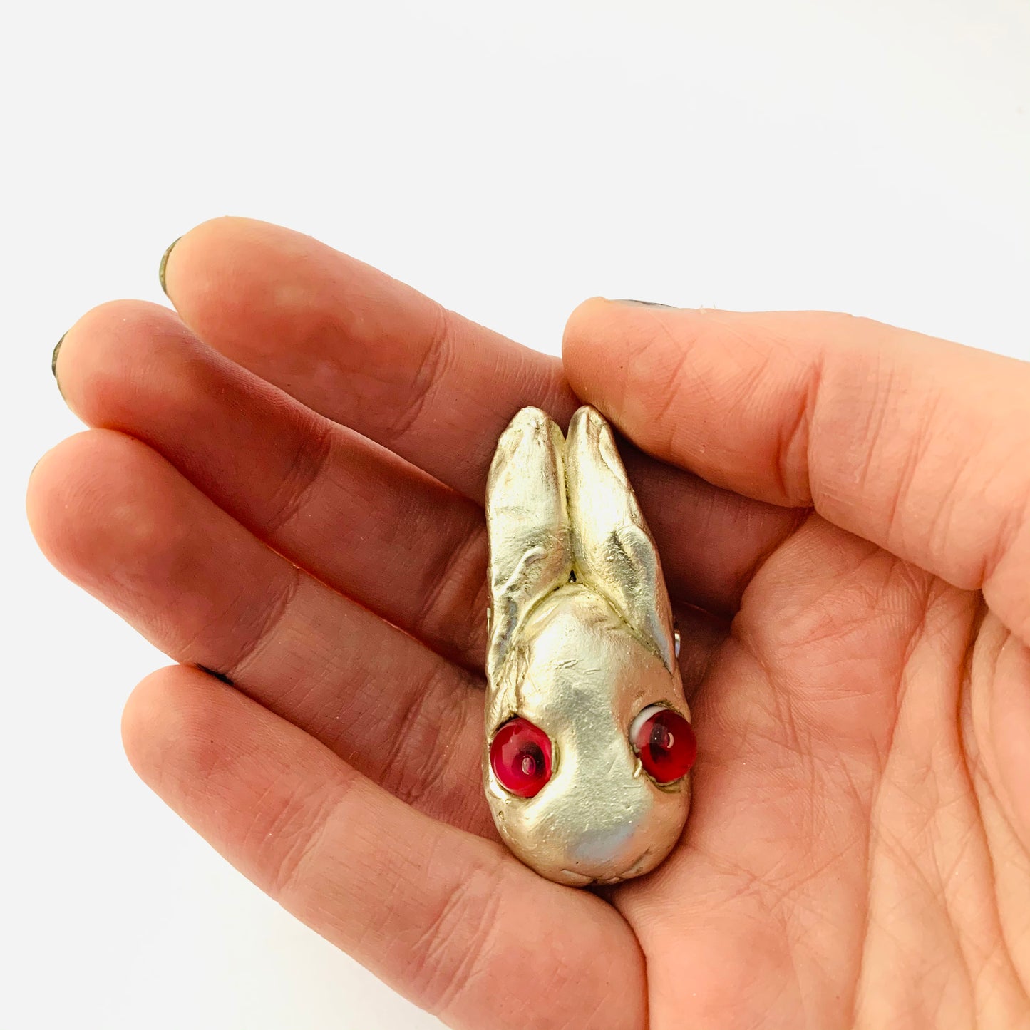 Sci-fi rabbit brooch