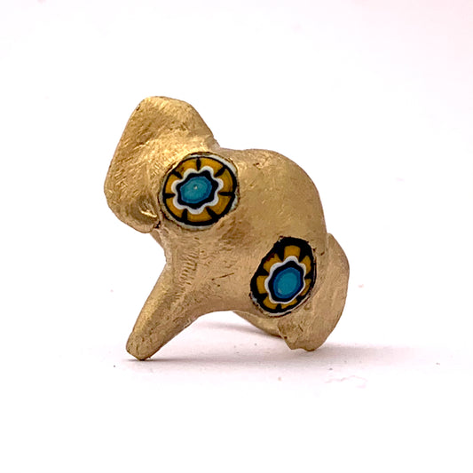 Blue eyed elephant ring size